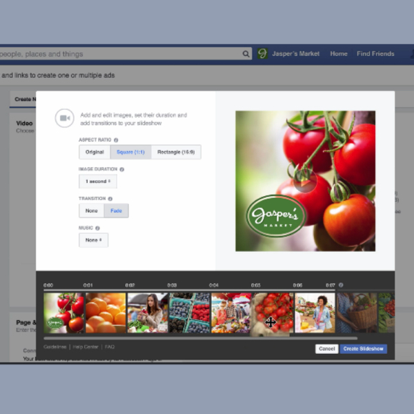Slideshow ad example