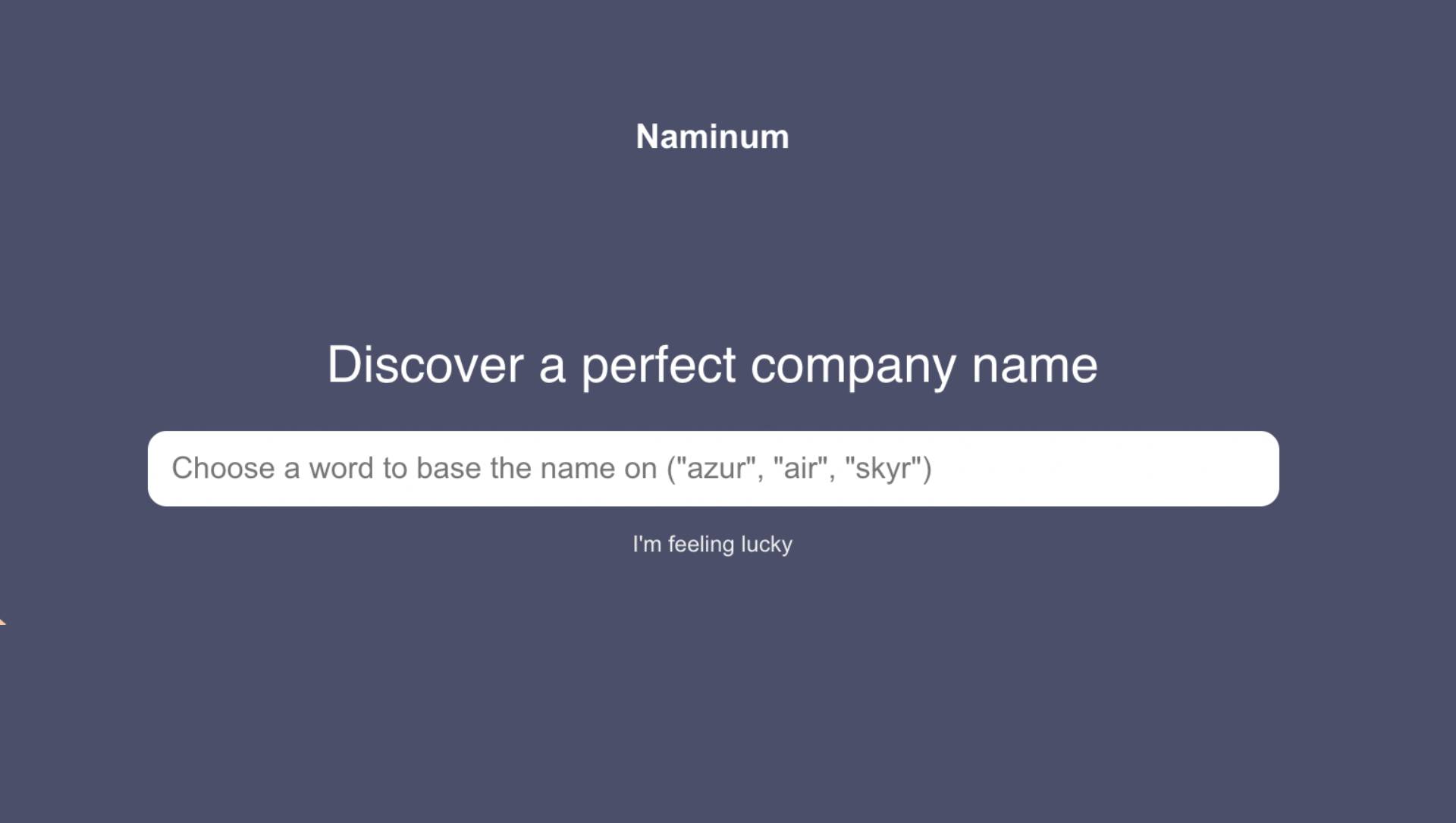 naminum business name generator