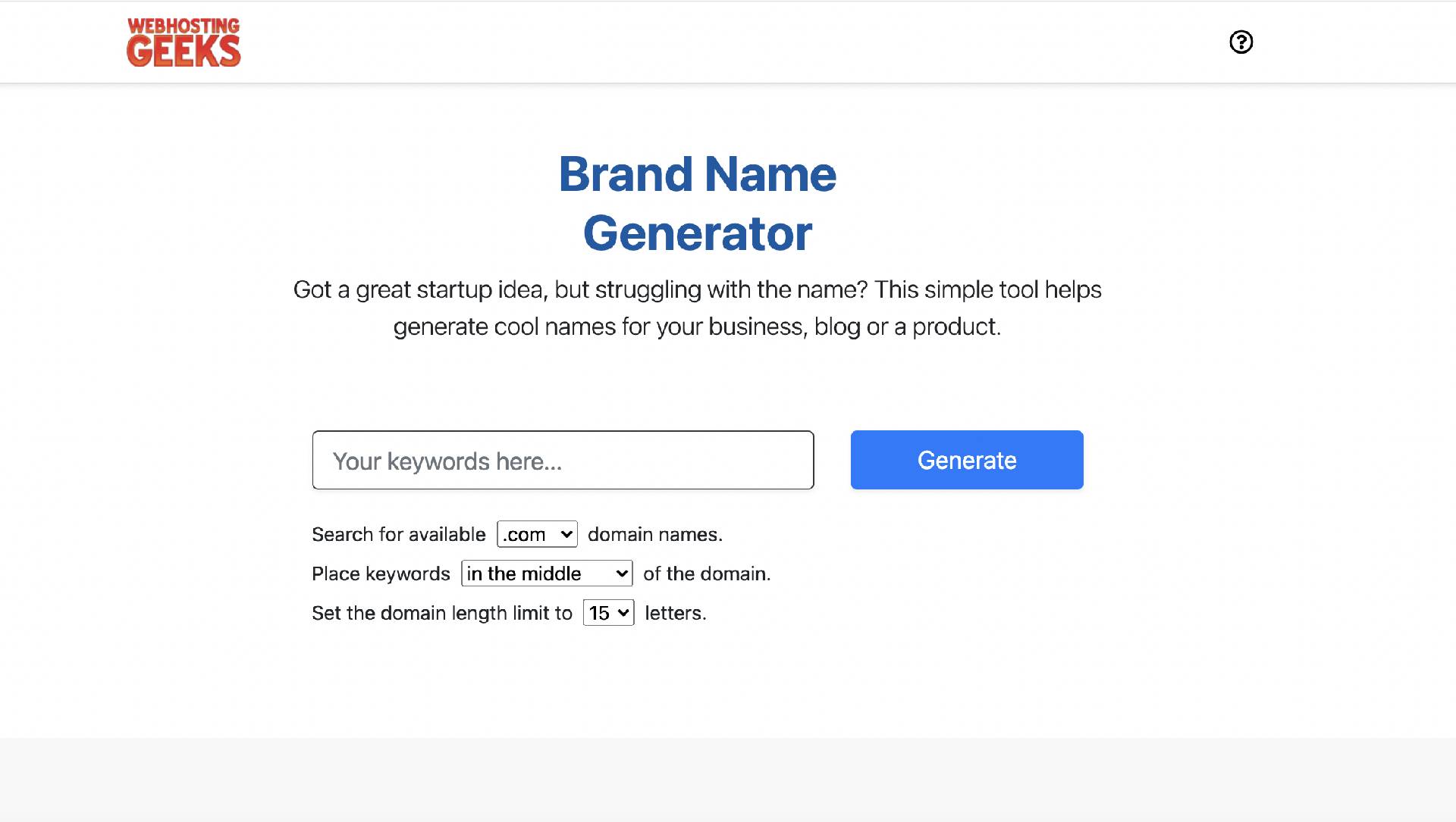 geeks - business name generator platform