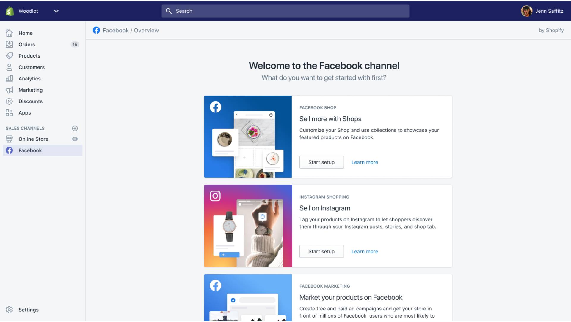 Facebook channel - shopify apps