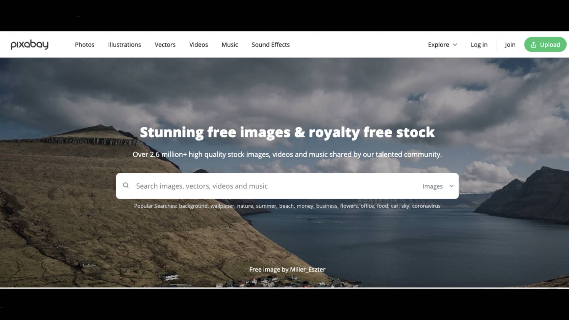 pixabay homepage για φωτογραφίες για eshop