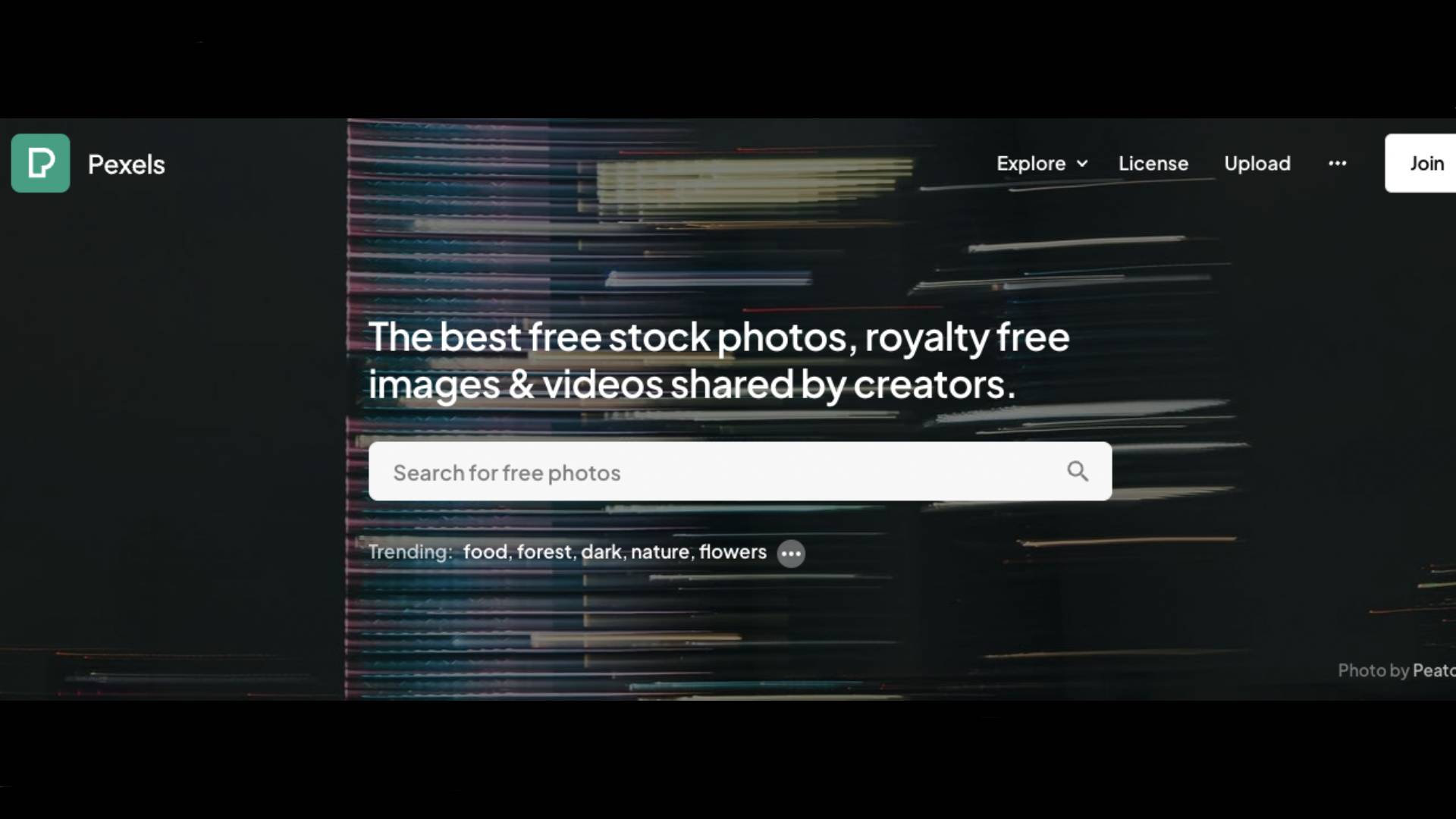 pexels homepage για φωτογραφίες για eshop