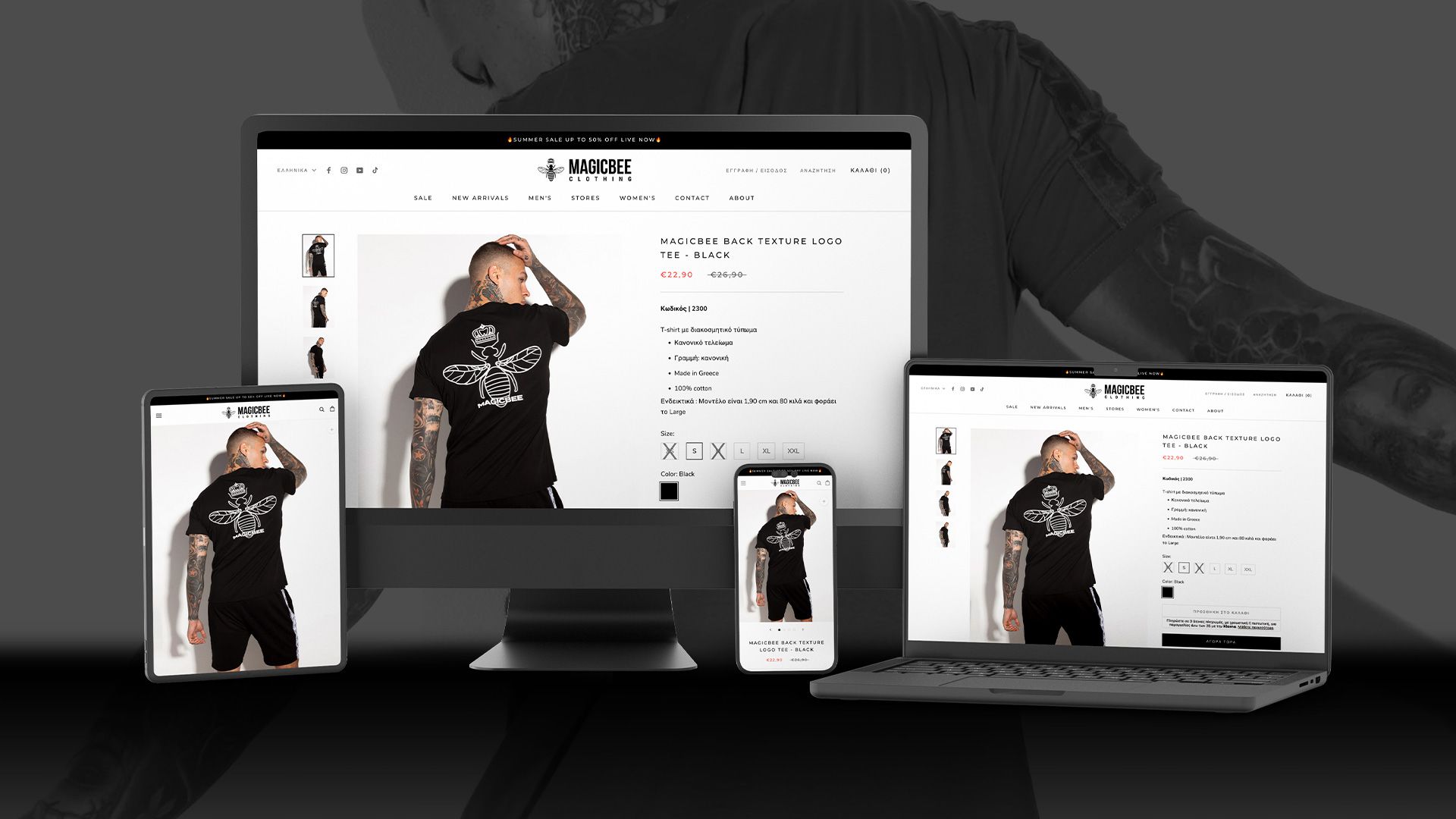 MagicBee Clothing Shopify eshop designed by think plus