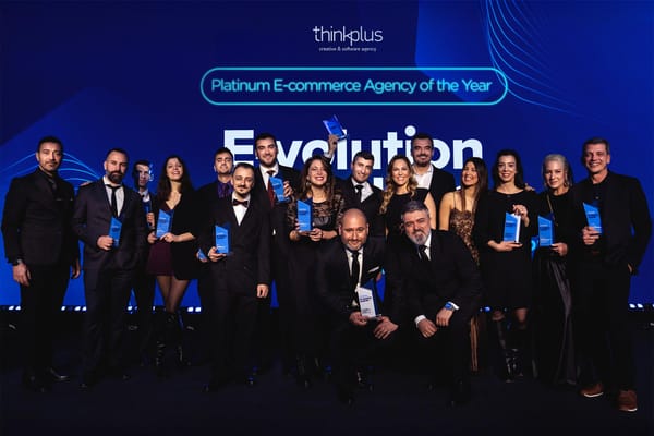 think plus at evolution awards best agency of the year best eshop of the year